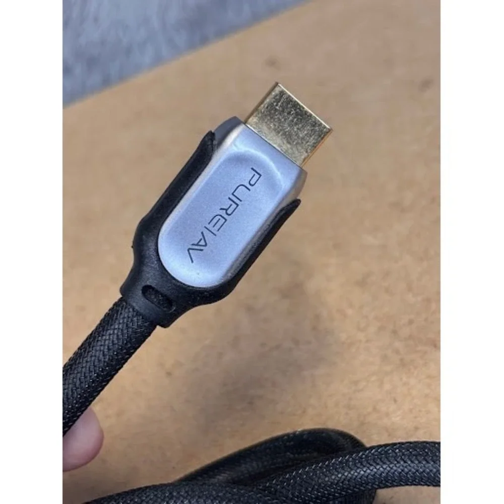 Belkin PureAV Braided HDMI Cable Gold Plated 4ft Black Silver High Speed Video